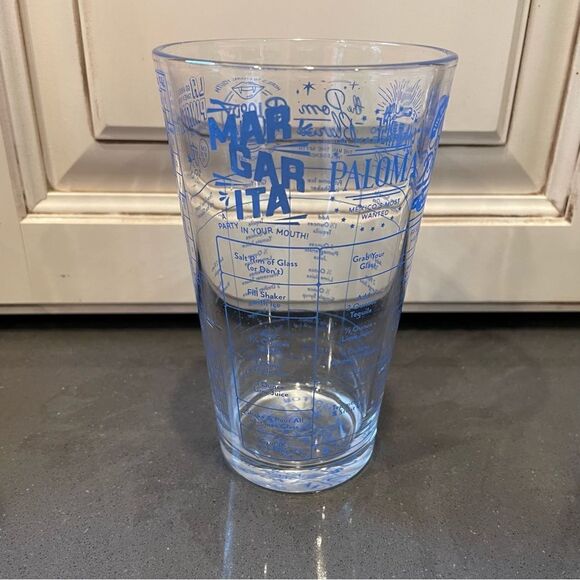 Fred Good Measure Tequila Cocktails Recipe Glass 16oz Margaritas Barware - Picture 7 of 10